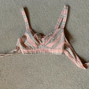 UO Striped Tie-Back Bralette Top
